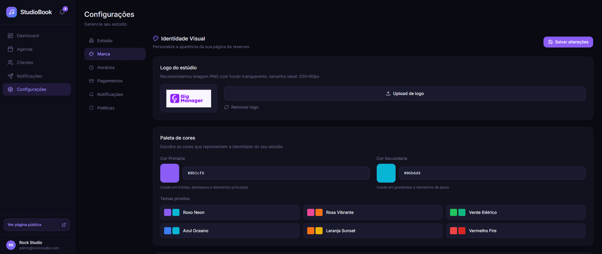 Personalização de marca